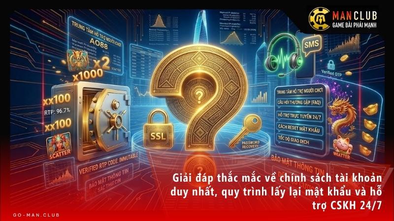 Giải đáp thắc mắc về chính sách tài khoản duy nhất, quy trình lấy lại mật khẩu và hỗ trợ CSKH 24/7