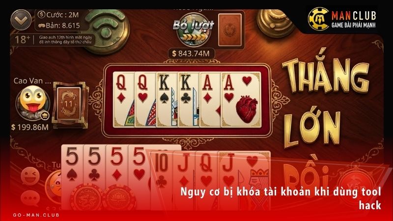 Sử dụng công cụ can thiệp bên thứ ba dẫn đến rủi ro bị khóa tài khoản game vĩnh viễn